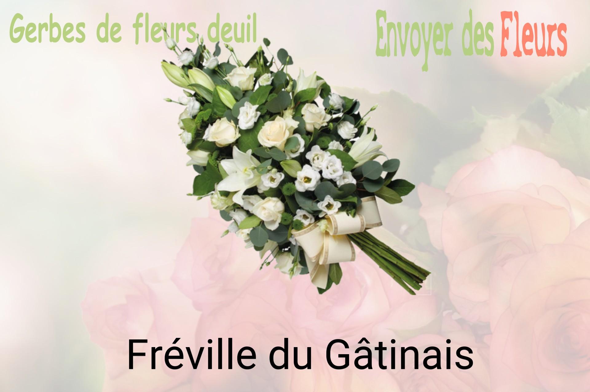 Gerbe de fleurs de deuil livrée à Fréville-du-Gâtinais